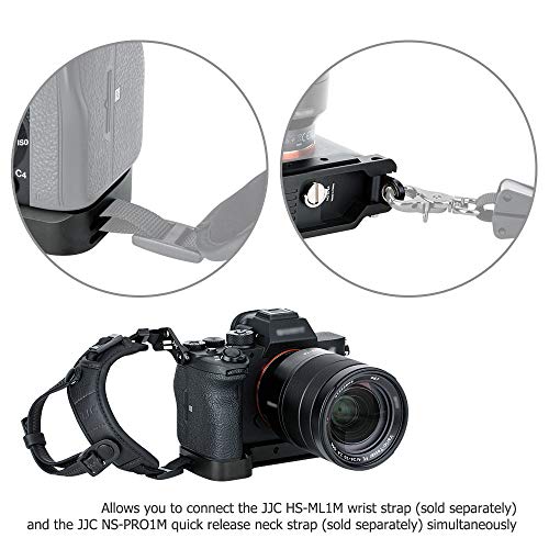 Image of JJC GP-X1EM Grip Extension Metal Bracket for Sony A7V A7IV A7III A7RV A7RIV | for A7 V IV III II A7R5 A7R III II A7SIII A9 II A1, Arca Swiss Quick Release Base with 1 /4 inch-20 Tripod Hole & Cold Shoe Mount