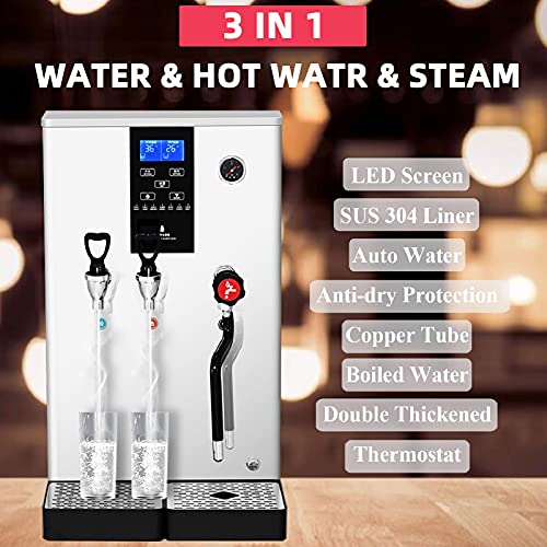 JFF Kommerzieller Dampf-Milchaufschäumer Mehrzweck-20L-Aufschäummaschine DREI-Düsen-Doppeltemperaturanzeige Maschine Für… – Bild 3