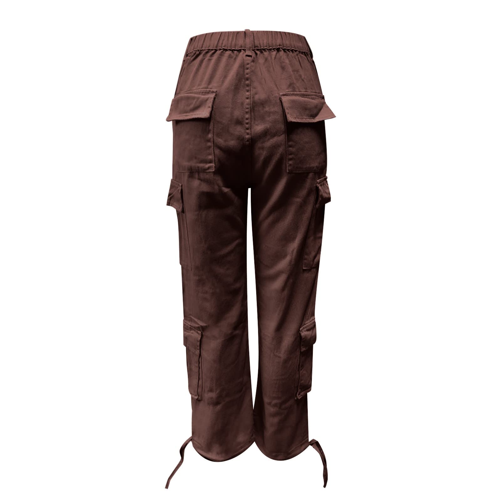 Pantalon Cargo Femme Taille élastique Large Pantalon Femme Baggy Chic Grande Taille MMulti Poches a la Mode Classique Streetwear Sport Casual Sweat Pants