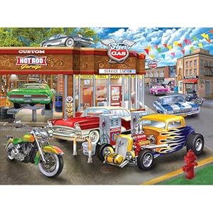 RoseArt – Chris Bigelow – Hot Rod Garage – 1000 Piece Jigsaw Puzzle for Adults