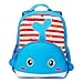 Produktbild Hanlianwen Wasserdichte Kinder Rucksack Kindergarten Tasche Kinder Rucksack Kleinkind Schule Daypack für Vorschule Kindergarten Schule Reise etc (gestreift wal,Neoprene)