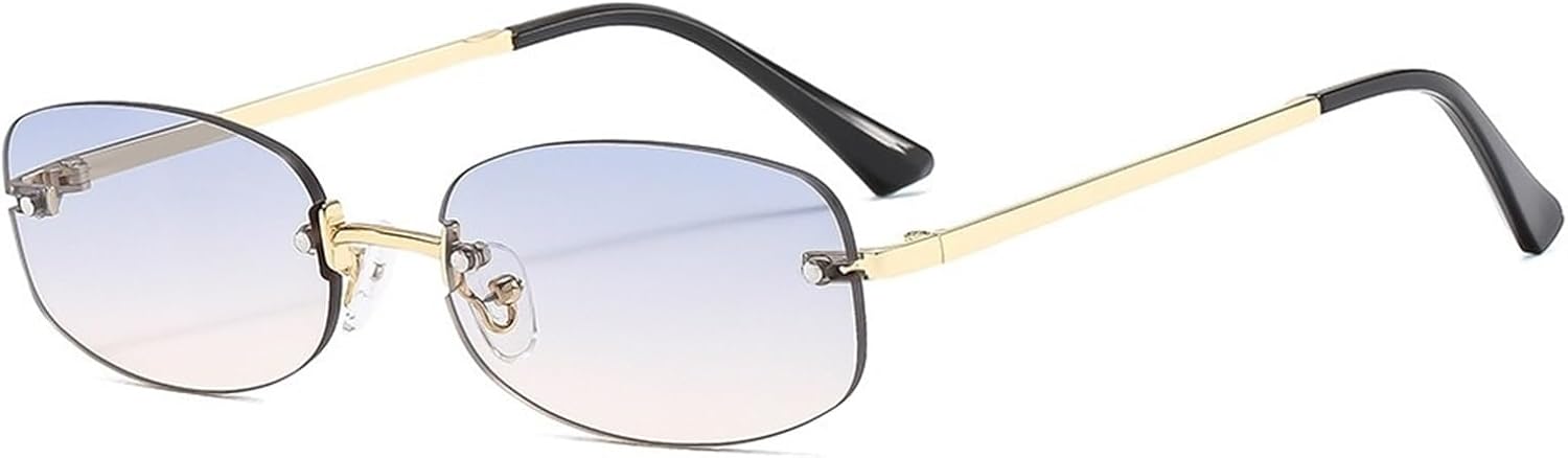 Men's And Women's Rimless Sunglasses Outdoor Vacation Commuter Decorative Sun Glasses
