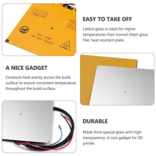 VILLCASE 1 Conjunto de Acessórios de Impressora 3D Compatível Placa de Vidro Especial Básica para An