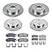PowerStop Front and Rear Brake Kit For Saturn SC1 1996-98 |SC2 1996-98 |SL 1996-98 |SL1 1996-98 |SL2 1996-98 |Saturn SW1 1996-98 - Disc Rotors & Ceramic Brake Pads Replacement, KOE4378