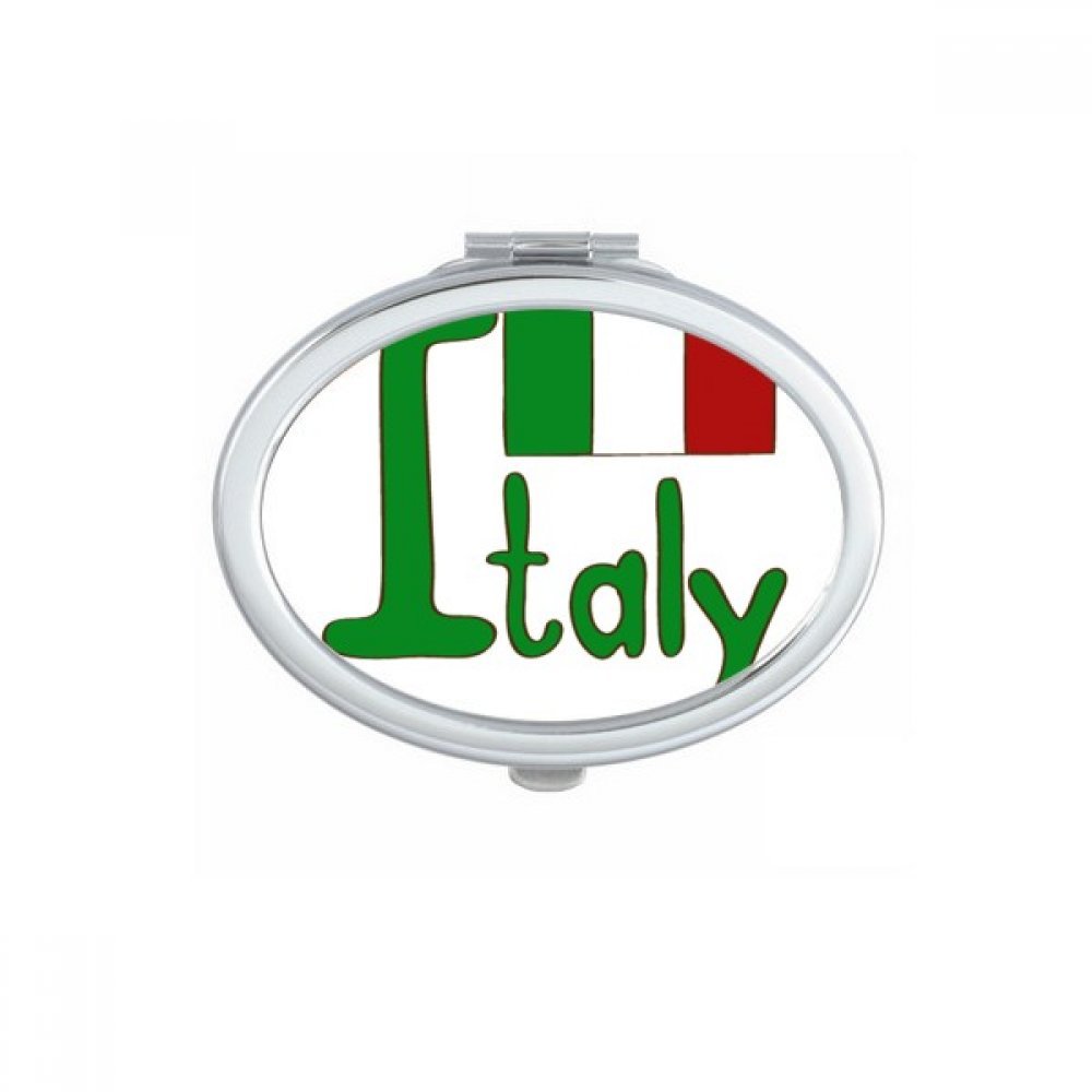 Miroir de maquillage portable Italie ovale compact pour sac