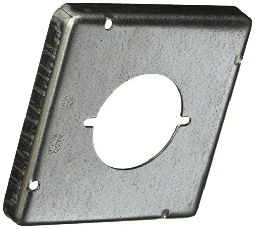 Hubbell Raco 4-11/16 in. Square Work, Exposed Work, 30-50A Receptacle 2.141 in. Dia, Gray (878)