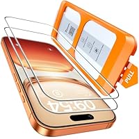 TOCOL for iPhone 17/iPhone 17 Pro/iPhone 16 Pro Screen Protector 6.3 inch 9H Hardness Shatterproof HD Tempered Glass for Full Coverage Easy Installation, Case Friendly, 2 Pack