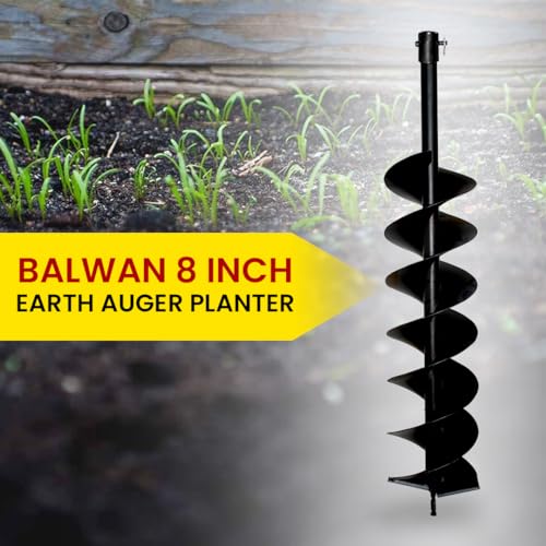 Image of BALWAAN Krishi 8-Inch Double Spiral Drill Planter | 20 cm Spiral Hole Digger for Efficient Garden & Farm Use|PT-8D