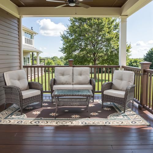 Belord 4-Piece Rattan Patio Set