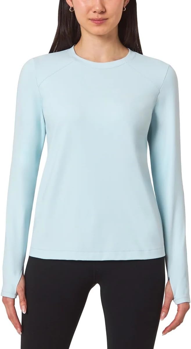 Mondetta Women's Long Sleeve Active Top with Thumb Holes