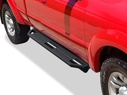 APS iArmor - Barras Nerf de 6.5 pulgadas, protectores basculantes de tubo cuadrado compatibles con Ford Ranger Super Cab de 4 puertas 99-11