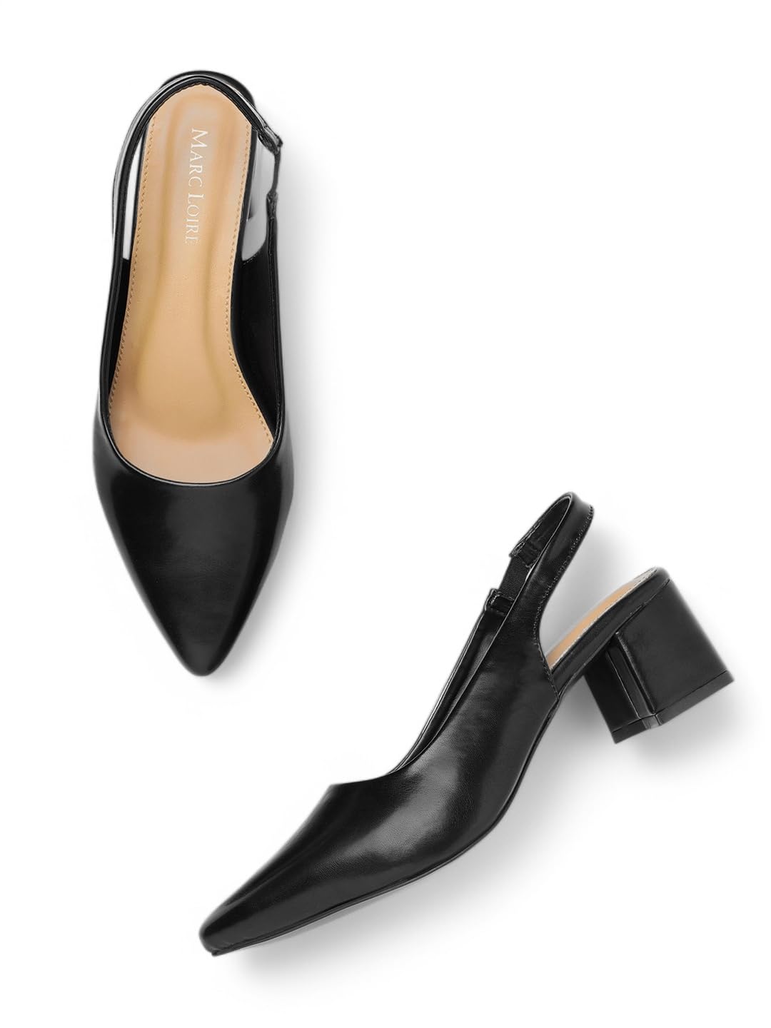 Women's Pointed Toe Block Heel Pumps Shoes for Office, Party and Formal Occasions