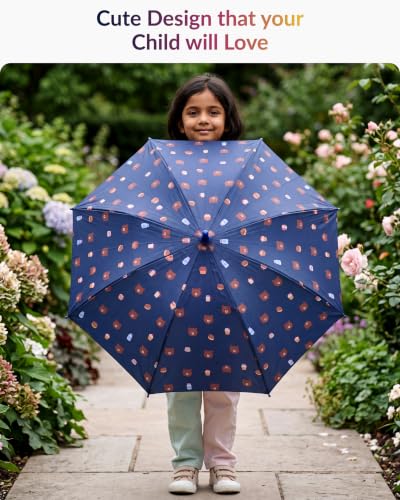 Image of Destinio Umbrella for Kids; Stylish & Cute, Child Safe, 100% Waterproof; Kids Umbrella for Girls, Boys and Baby