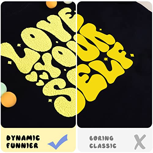 Htvront Puff Vinyl Heat Transfer-8 Pcs 3D Puff Vinyl In 8 Assorted Colors, 3D Puff Heat Transfer Vinyl For T-Shirts, 12X10" Puff Htv Vinyl Bundle For Cricut, Silhouette Cameo Or Heat Press Machine #TOP5