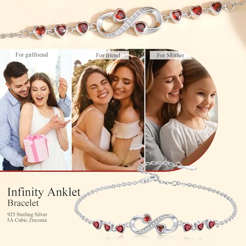 Tobillera de plata de ley 925 infinity, el regalo romántico perfecto 6