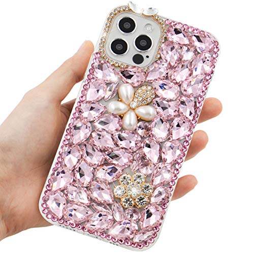 Coque Samsung S23 FE 5G strass perles fleurs rose souple - 2