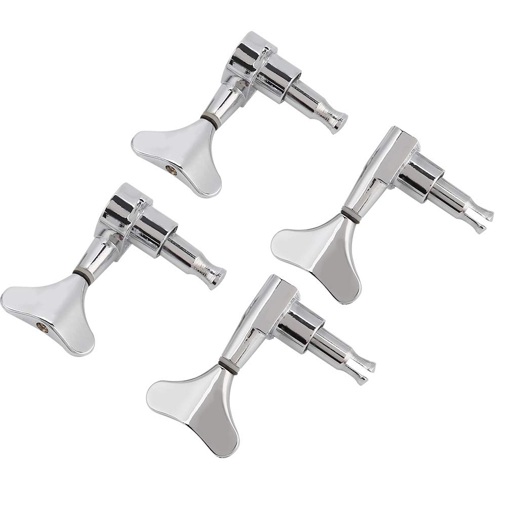 Fishtail Shaped Bass Tuning Pegs: Replacement, Strong Structure, for Bass Maintenance and Replacement (Silver)