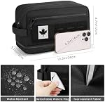 ETRONIK Tactical Toiletry Bag for Men, Double-Layer Travel Toiletry Bag with Wet Pocket for Travel Size Toiletries, Water-Resistant Shaving Dopp Kit with EDC Molle, Hanging Bathroom Makeup Bag, Black