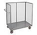 Little Giant T1L-3060-6PY 3-Sided Bulk Trucks, Mesh Sides, 48" Interior Height, 3600 lb. Capacity, 6" Polyurethane, Retaining Lips, 30" Width x 60" Length, Gray