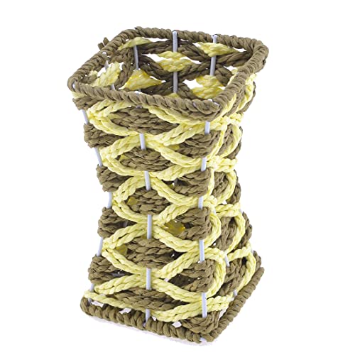 Ruilogod Gelb Twisted-Papier String Schreibtisch Dekor Platz Blumenvase Craft