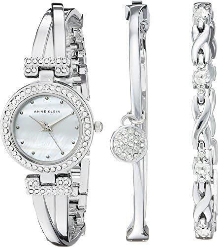 Anne Klein アン・クライン レディース 腕時計 バングル 時計 アクセサリー Women's AK/2238RGST Swarovski Crystal (Silver) [並行輸入品]