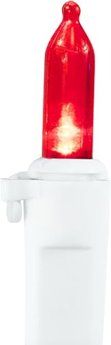 Miniatura 4 de Northlight Mini luces LED de Navidad rojas y blancas puras, 100 unidades, cable blanco de 33 pies