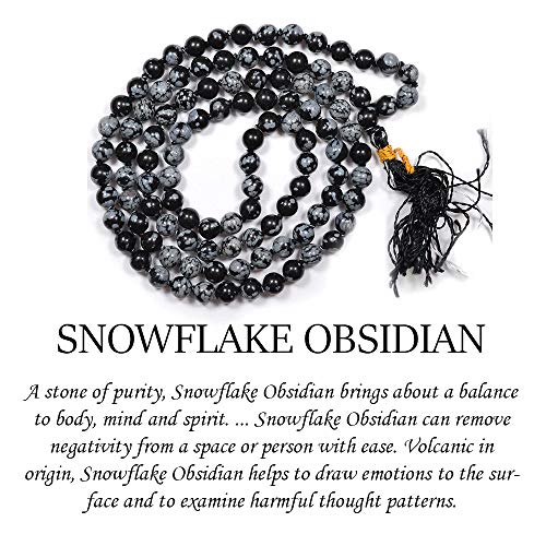 Image of Reiki Crystal Products Natural Reiki Feng-Shui Mala Necklace 6 mm Crystal Stone 108 Bead Jaap Mala for Men and Women