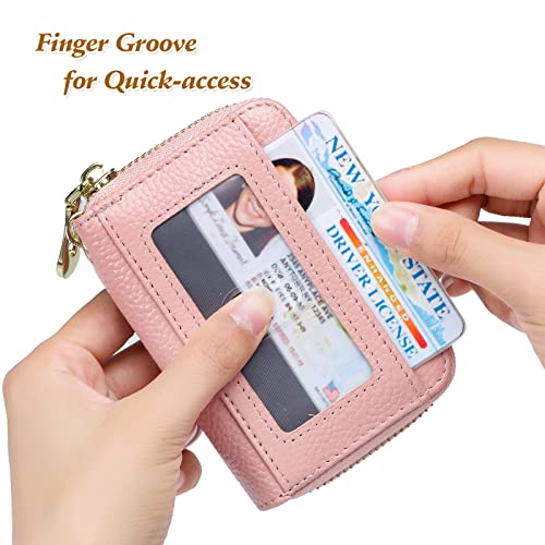 Image of imeetu Rfid Credit Card Holder,Genuine Leather Businese Card Case,Rfid Blocking Wallet for Women & Men