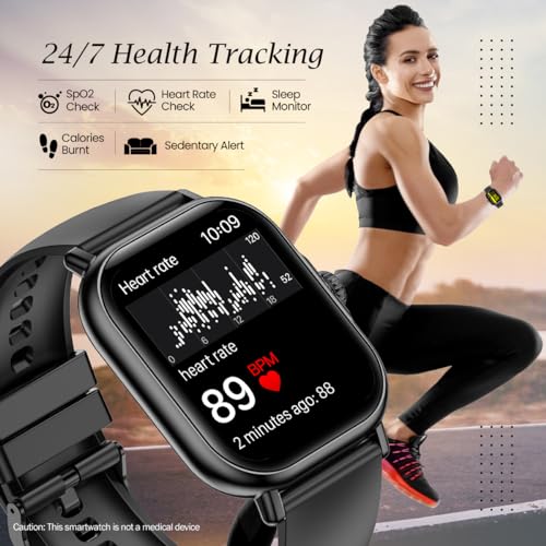 pTron-Newly-Launched-Reflect-Callz-201-Smartwatch-with-Bluetooth-Calling-Full-Touch-Square-Display-600-NITS-Functional-Crown-100-Watch-Faces-HR-SpO2-5-Days-Battery-Life-IP68