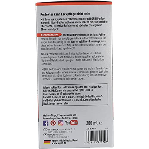 NIGRIN Performance Brillant-Politur TURBO, besonders materialschonend, entfernt leichte Kratzer, 300...