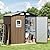 Breezz 6x4FT Outdoor Steel Storage Shed, Lockable Doors, Compact Metal Tool Shed for Garden, Backyard, Patio, Utility, and Bike Storage,Brown