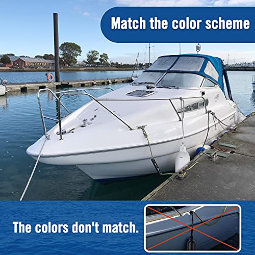 Image of Affordura Boat Fender 4 Pack Boat Bumpers Fenders with 4 Ropes