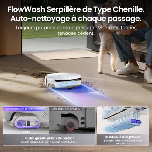 NARWAL Freo 20 Edge Robot Aspirateur, FlowWash Serpillère de Type Chenille – vue 2