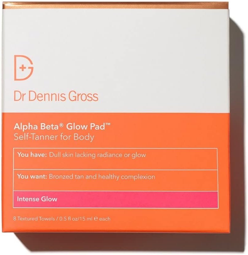Alpha Beta Glow Pad Self-Tanner For Body - Intense Glow 8 Towels