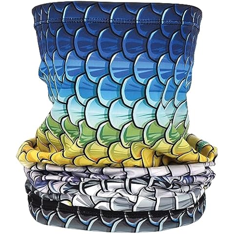 Hornet Watersports Fishing Neck Gaiter with Fish Scale Design - Neck Gaiters for Men - Fishing Mask Cover