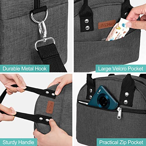 Insulated Lunch Bags For Women Men - Reusable Cooler Lunch Box For Office Work School Picnic Beach Workout Travel Gym- Freezable Tote Lunch Bag Organizer With Adjustable Shoulder Strap For Adult Kids #TOP5