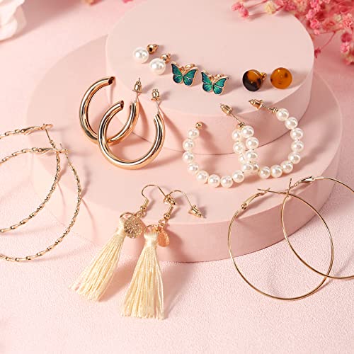 Makone 29 Paia Set Orecchini Donna, Mezzo Cerchio