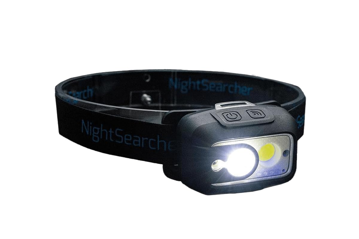 Nightsearcher NSHTLIGHTWAVE520 Spot and Flood Beam Headlamp 520 lm / 140 m Li-Ion Battery