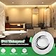 GeyouLux LED Einbaustrahler 230V IP44, 5W 600LM Deckenspots, 45° Schwenkbar Einbauleuchten 68-80mm, 2700K Warmweiß Ultra Flach Einbauspots für Badezimmer Küche Rund Nickel LED Spots 6er Set