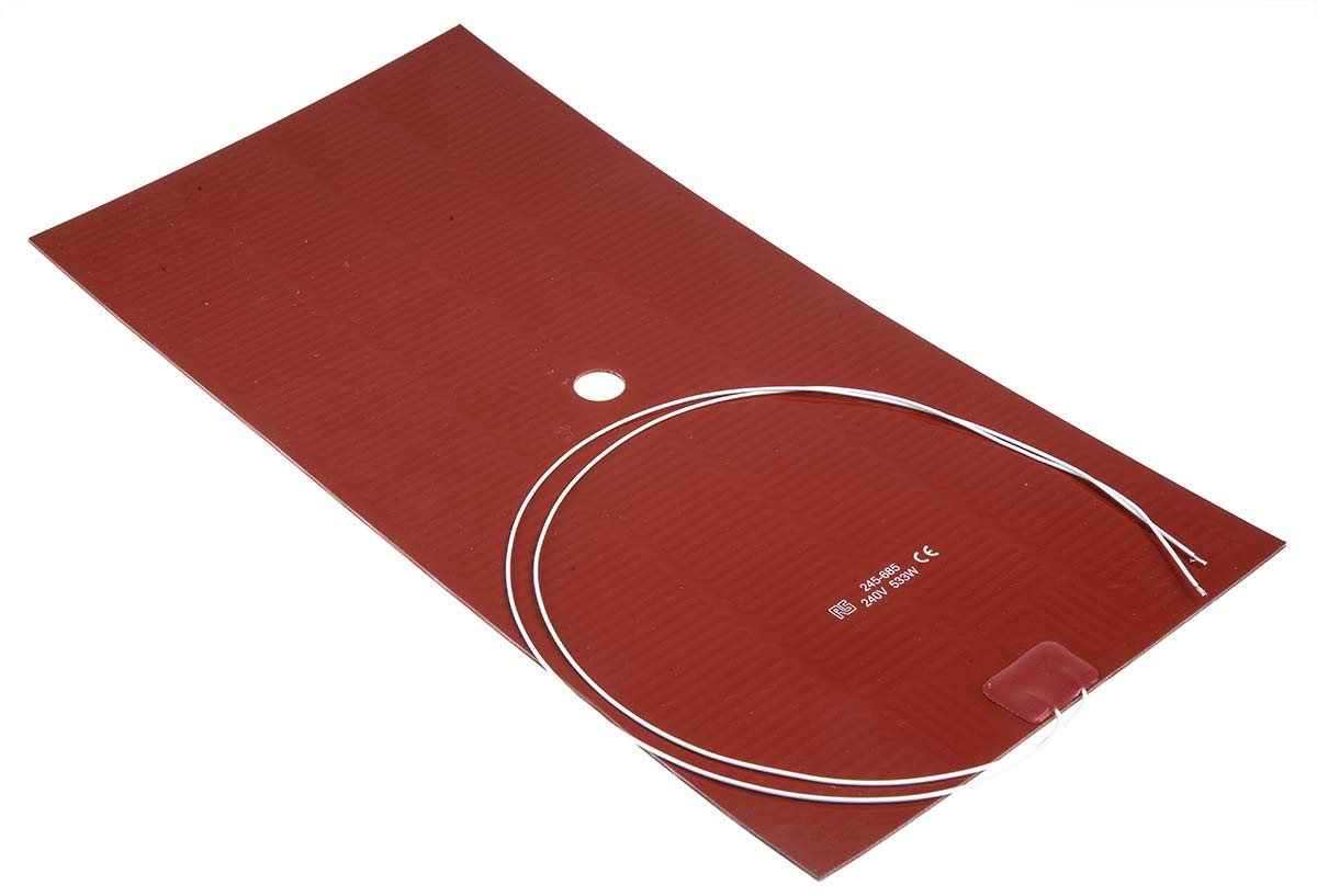 RS PRO Heizmatte, Rechteck, 533 W, 24V ac, 200 °C L:30 mm B:15mm, ø 75 mm