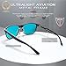 ATTCL Polarized Sunglasses Men for Driving: UV400 Protection Lightweight AL-MG Metal Rectangular Sun glasses Fishing Golf Hiking Travel 8587 black-blue