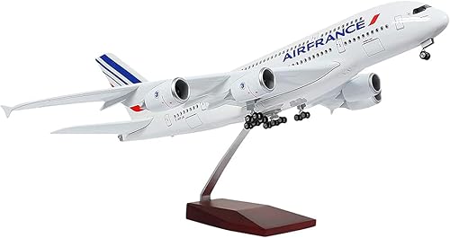 ANDSYYDS Modelo grande de avión a escala 1160, Airbus A380, modelo de avión Air France, modelo de resina plástica fundida a presión para colección o