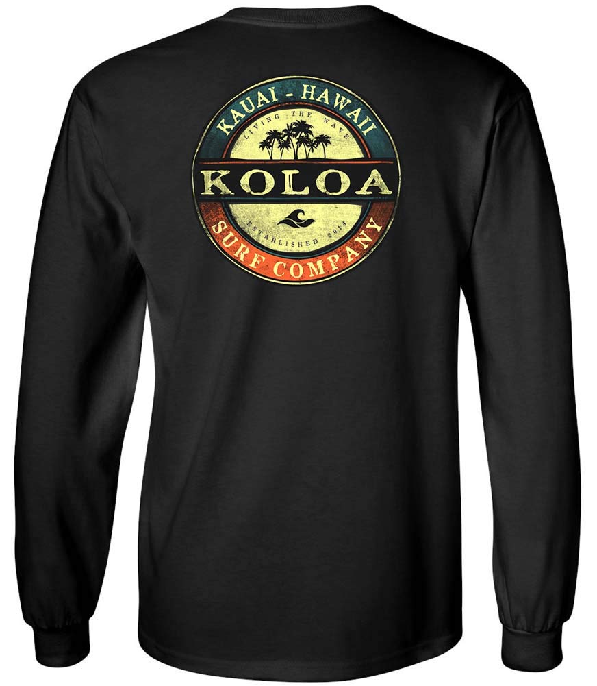 Koloa Surf Mens Graphic Long Sleeve Cotton T-Shirt in Regular,Big and Tall