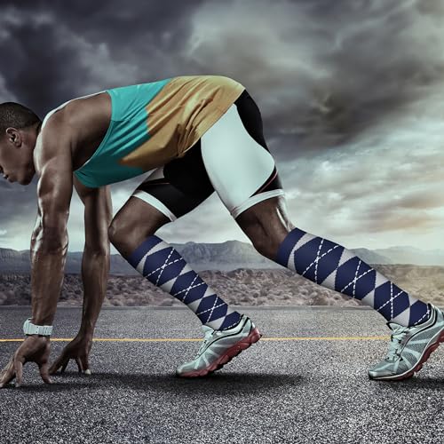Image of QUXIANG Copper Compression Socks for Women & Men Circulation (8 Pairs) - Best for Running Athletic Cycling - 15-20 mmHg