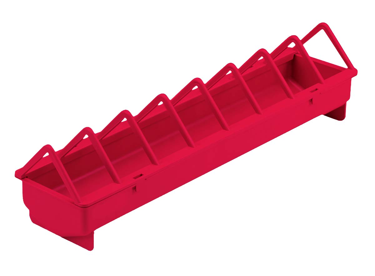 Little Giant Plastic Poultry Trough Feeder (20 in) Heavy Duty Plastic Poultry Trough Feeder with Wide Spacing (Item No. TR20PLW)