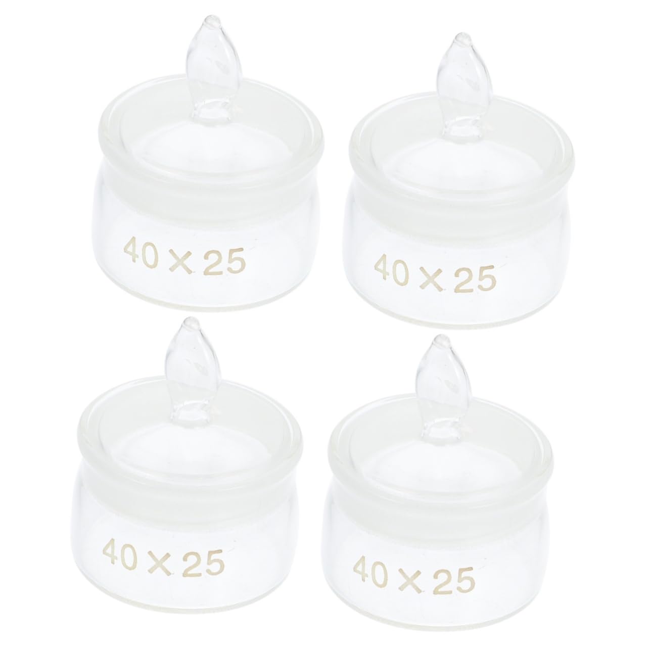 CHILDWEET 2sets Mini Bottles Lids for Lab Weighing Jar Flask Set Laboratory Weighing Holder 2pcs*2