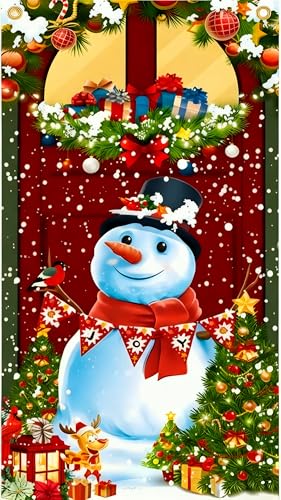 DvBCNMe 180x90 cm Weihnachtsdeko Tür, Türdeko Weihnachten,...