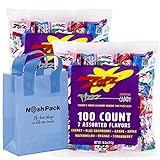 Zotz Fizzy Candy Zots Candies, 200 Pieces Bulk Pack Assorted Flavors Fizz Candy, Cherry Blue Raspberry Grape Apple Watermelon Orange and Strawberry, with Nosh Pack Candy Bag