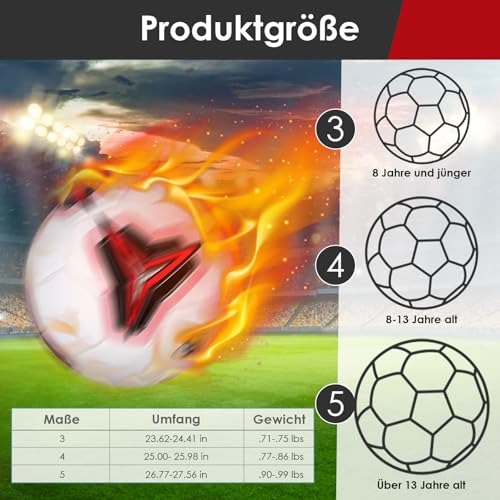 pwavum Balón de fútbol oficial tamaño 5, competición profesional de fútbol al aire libre, fútbol, entrenamiento, fútbol, unisex, para niños y adultos - imagen 6