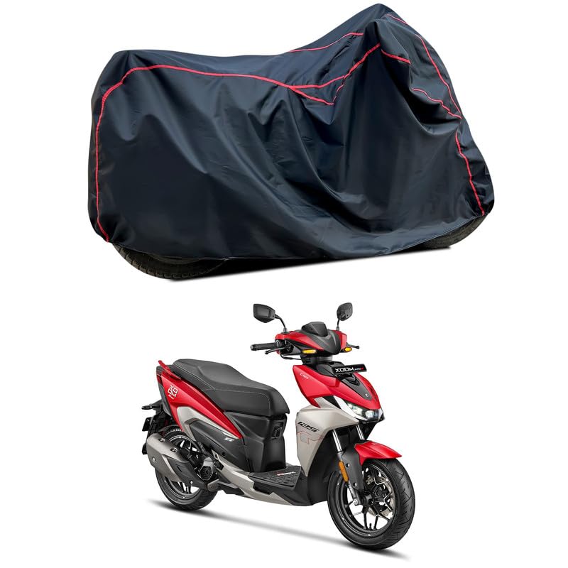 Image of Waterproof Scooter Cover Compatible with Hero Xoom 125R Fabric UV Protection (Black)